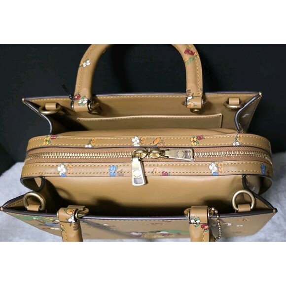 COACH X DISNEY ROGUE 25 MICKEY MOUSE & FRIENDS BAG *PLUS WALLET -HONEY BROWN NWT - Picture 10 of 16